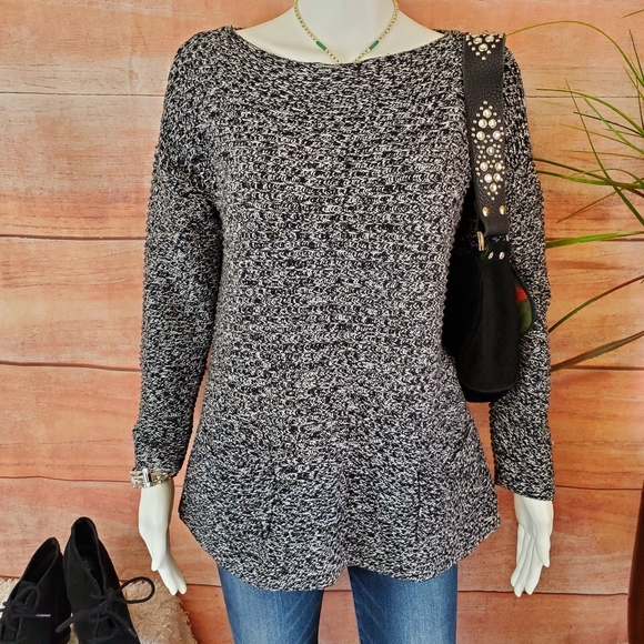 Vince Camuto soft knit marled yarn sweater tunic - Picture 7 of 9